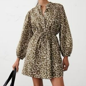 NWT Banana Republic Voile Floral Print Mini Shirtdress